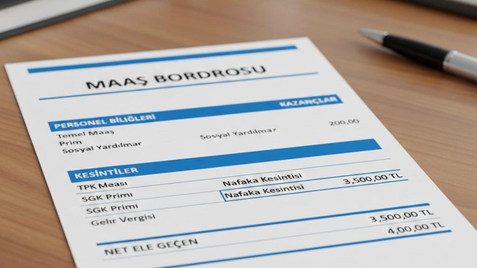 Nafaka Kesintisi Bordroda Nasıl Gösterilir?